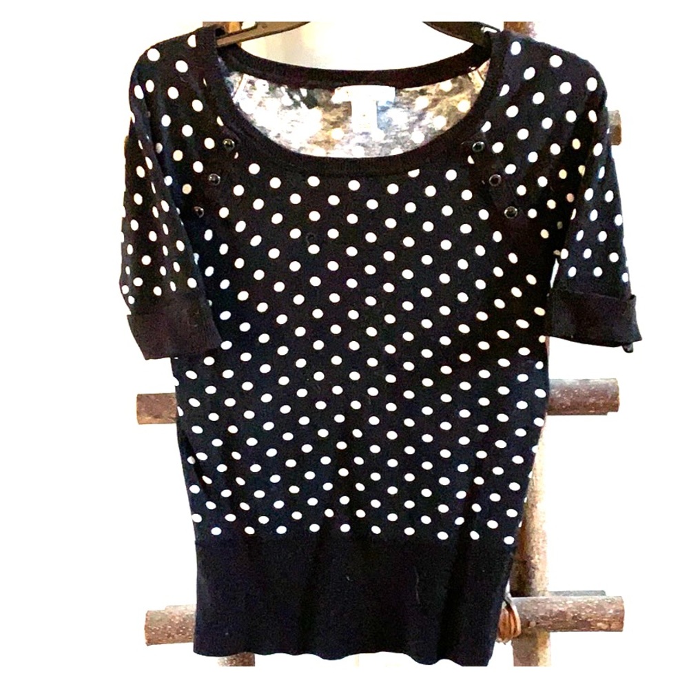 Blacks and White Polka Dotted Sweatshirt